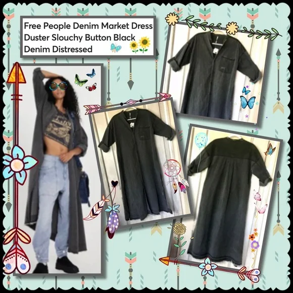 free people denim market dress Free People Denim “Market” Dress Duster